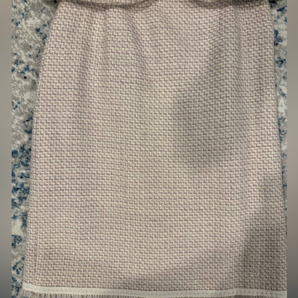 Elie Tahari Lavender Tweed Wool Suit Skirt Size 2